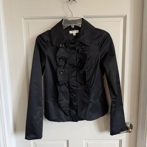 Kenar Jacket Women's Size small Ruffle Black sexy